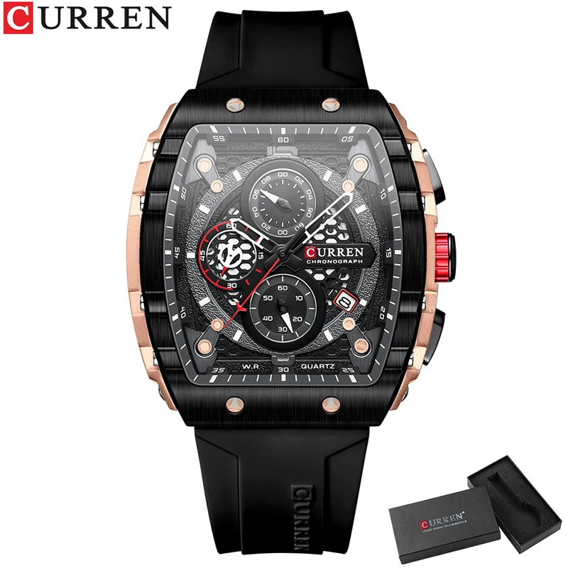 Top Brand Men&#39;s Watches Luxury Square Quartz Wristwatch Waterproof Lumin... - $51.42