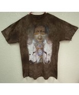 2019 The Mountain Brown T Shirt Size 2XL Native American White Wolves - £20.99 GBP