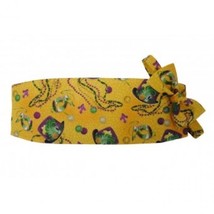 Mardi Gras Mad Hatter and Beads Cummerbund and Bow Tie Set - £62.88 GBP