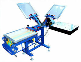 Micro-registration 3Color 1Station Ribbon Screen Printing Press with Rot... - $1,118.25