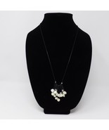 Cluster of White Shell Beads on Black Cording - New - £10.33 GBP
