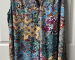 Spease Woman Sleeveless Blouse  Plus Size 3x Multicolored Hankercheif Hem - $19.79