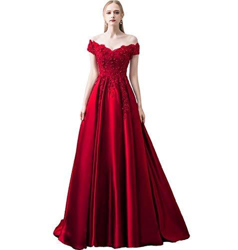 Plus Size Off The Shoulder Prom Dress Evening Wine Red US 18W