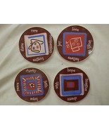 NEW coffee coaster set &amp; holder cork bottom hope believe forgive peace d... - $9.99