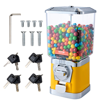 VEVOR Yellow Gumball Machine, 16.9" Candy Vending Machine, PC Gumball Di... - $48.99