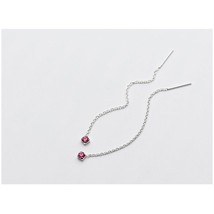 La Monada Square Bead Dangling Hanging Earrings For Women Silver 925 Woman Korea - £8.25 GBP