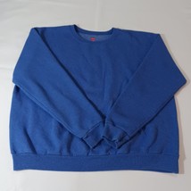 Hanes Women&#39;s Sweater Blue Cotton Blend Long Sleeve V-Notch Sweatshirt S... - $19.79