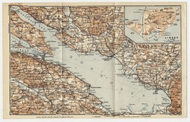 1929 Vintage Map Of Lake Constance Bodensee Lindau / Germany - £16.76 GBP