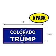5 PACK 3.37"x 9" COLORADO FOR TRUMP Sticker Decal Political MAGA Gift BS... - $6.53