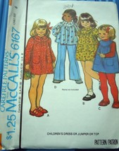 McCall’s Child Dress, Jumper &amp; Top Size 6 #6167 Copyright 1978 Uncut - £6.27 GBP