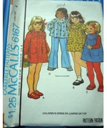 McCall’s Child Dress, Jumper &amp; Top Size 6 #6167 Copyright 1978 Uncut - $10.96 CAD