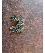 silver/blue brooch - $276.15 MXN