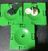 3 Authentic Lego BASE PLATES Court Field green Soccer Replacement - £4.96 GBP