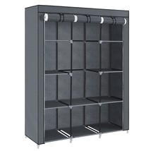 51 Inch Portable Closet Wardrobe Storage Organizer With 10 Shelves, Quic... - $84.99