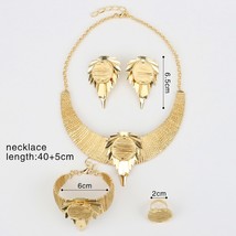Jewelry Sets Fashion Brazilian African Twist Design Gold Color Big Earrings Pend - £58.11 GBP