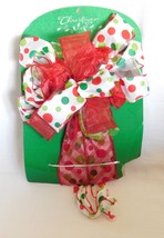 Christmas Bow - Christmas Tree Topper Polka Dot Ribbon Bow Topper - $10.99