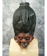 Shrunken Head Illusion Latex Mask Stitched Eyes Voodoo Witch Doctor Haun... - €21,01 EUR