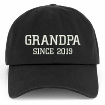 Trendy Apparel Shop XXL Grandpa Since 2019 Embroidered Unstructured Cotton Cap - - £17.62 GBP