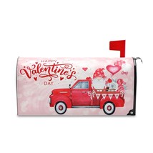 Valentine Red Truck Magnetic Mailbox Cover Heart Gnome Mailbox Covers Ma... - $27.99