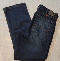 Wrangler Jeans Mens 36x32 Relaxed Boot Cut Denim Dark Five Star Flex For Comfort - £17.77 GBP
