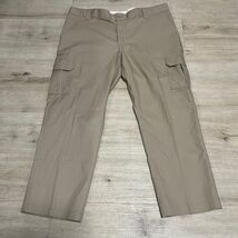 Dickies Men Regular Fit Cargo Khaki Straight Pants NWT 44x30 Beige Utili... - $28.24