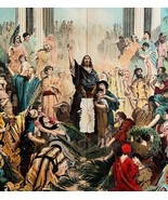 Jesus Entering Jerusalem 1890 Dore Victorian Lithograph Print 10 x 15&quot; L... - $99.99
