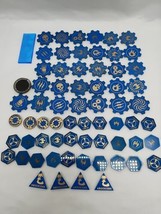 Lot Of (67) Warmachine Blue Acrylic Tokens - $21.77