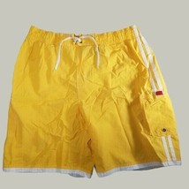 No Boundaries Shorts Mens L Yellow Swim Trunks Cargo - $11.96