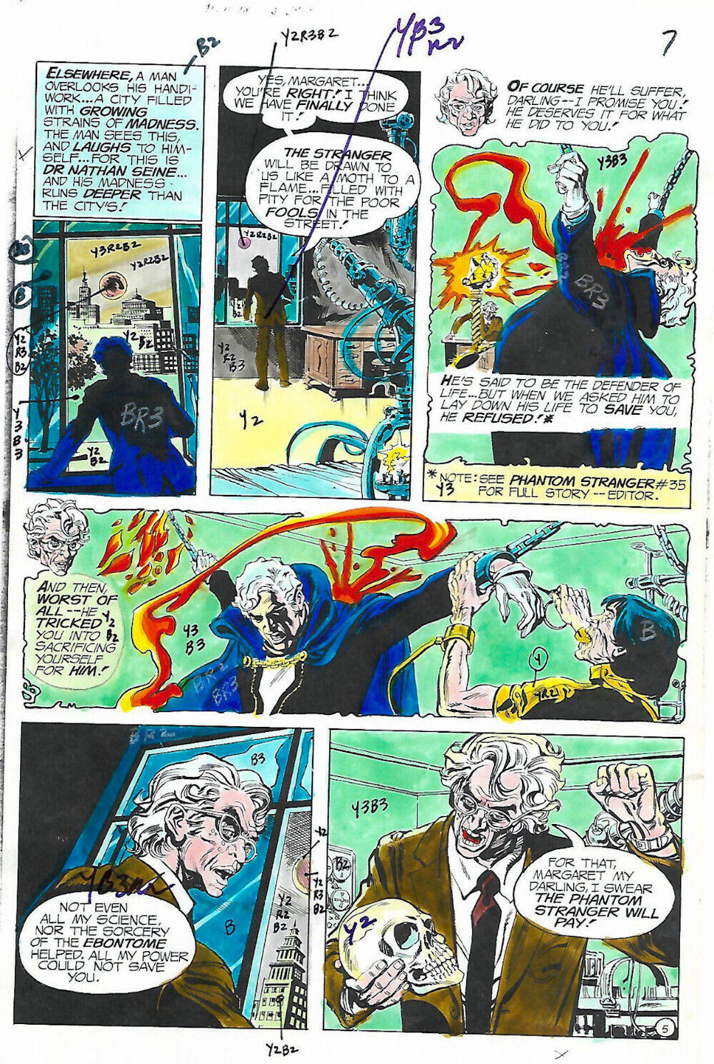 Original 1975 Phantom Stranger 38 page 7 DC Comics vintage color guide art:1970s - $55.29