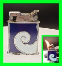 Stunning 1920&#39;s Antique Evans Blue Enamel Art Deco Cigarette Lighter - W... - £97.76 GBP