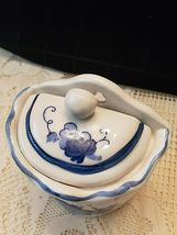 FLAT BACKED SUGAR BOWL WITH GRAPES image 2