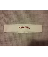 NEW CHANEL white dark red lettering Holiday RIBBON 27 length x 2.1 inche... - £15.52 GBP