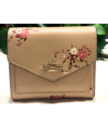 Coach 66569 Wallet Trifold Clutch Flower Floral Bundle Print Tan NWOT - €42,21 EUR