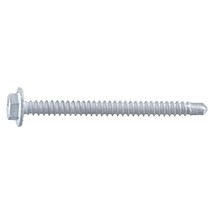 #8 x 2&quot; White Ruspert Coated Hex Washer Head Self-Drilling Screws (100 pcs.) - £21.85 GBP