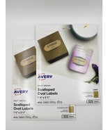 Avery Scalloped Oval Labels 1 1/8&quot; x 2 1/4&quot; Kraft Brown 22855- 525/Pk - ... - €25,54 EUR