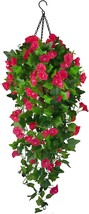 Hanging Planter With Artificial Hanging Vine Flowers, Plant Hanger Uv Resistant - £29.75 GBP