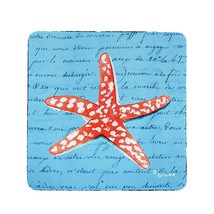Betsy Drake Coral Starfish Coaster Set of 4 - £27.84 GBP