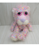 Russ Pitt Panther Cat Plush Rainbow Multicolor Pink Big Eyes Stringy Fur... - £5.51 GBP