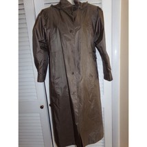 Vintage 80s J Gallery Petites trench coat w liner 5/6 Padded shoulders N... - $16.70