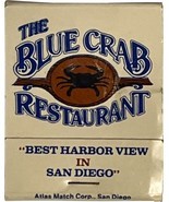 The Blue Crab Restaurant, San Diego, CA, Match Book Matches Matchbox - £7.81 GBP