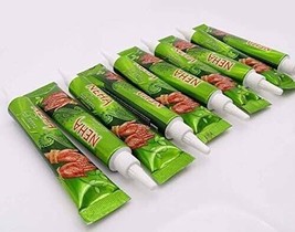 Neha Herbal Instant Dark Red Henna Mehendi Tattoo Paste 10 Tubes - £11.12 GBP