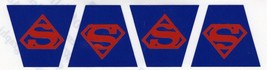 Highly Reflective Superman FIRE HELMET 2&quot; 8 PACK TETRAHEDRONS TRAPEZOID Tet - £10.22 GBP
