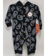 Wonder Nation Baby Boy /Girl Halloween Ghost Hooded Romper Multicolor 0-... - $13.85