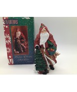 Traditions Porcelain Collectable Santa Claus w/ Woodland Creatures Hand ... - $22.77