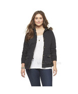 NWT Mossimo Supply Co. Plus Size Hooded Quilted Parka Jacket in Black XL... - $59.99