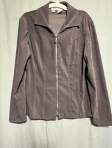 Betsy Lauren Zipper Jacket Women’s Size 6 Gray - £20.19 GBP