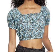 NWT BP. Floral Bubble Crop Top In Black Maisey Ditsy Size XS - £8.86 GBP