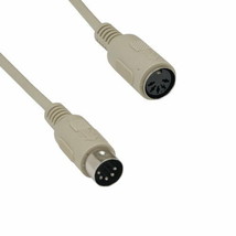 Kentek 10' MIDI DIN5 5 Pin Male to Female AT Style Keyboard to PC Extension Cord - £14.33 GBP