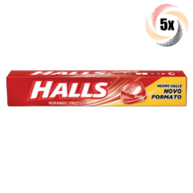 5x Packs Halls Morango Strawberry Flavor Cough Drops | 28G | Fast Shipping! - £10.97 GBP