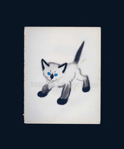 Standing Siamese Kitten with Blue Eyes by Clare Turlay Newberry 1930s Illustrati - £7.07 GBP